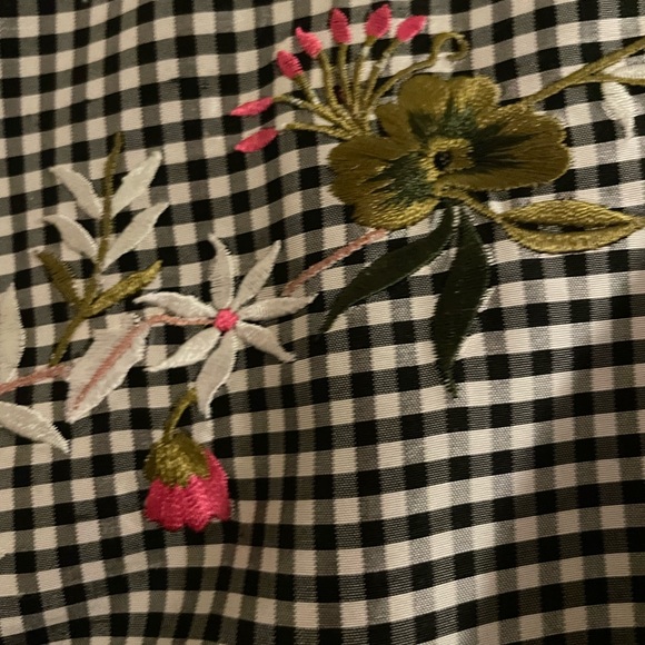 Poetic Silk Check Embroidered Top and Bottom - Picture 6 of 11